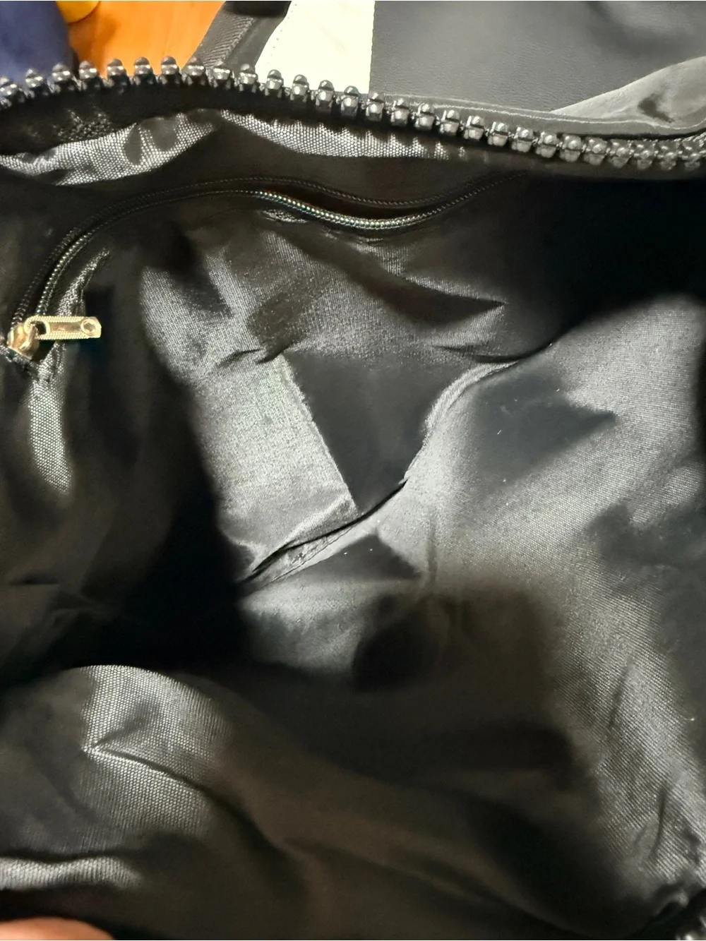 Black Quilted Nylon Pouch - Classic Logo Zip